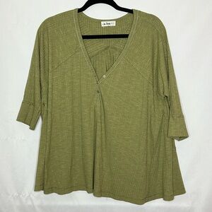 Green Babydoll Short Sleeve Top